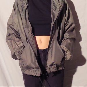 grey gap windbreaker/ rain coat (thrifted)